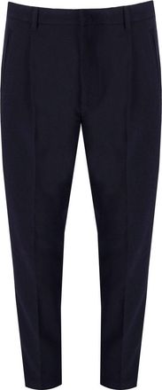 Emporio Armani Navy Blue Viscose Blend Trousers