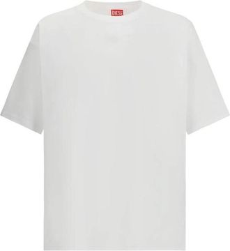 Diesel Klassiek T-shirt met ronde hals van katoen - Heren - T-shirts - Wit - L - Katoen - Tops
