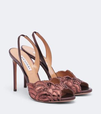 Aquazzura Sandalias Ce Soir de piel adornadas