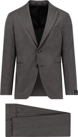 Tagliatore Single-Breasted Suit - Heren - Business pakken - Grijs - 3XL - Wol - Kostuums