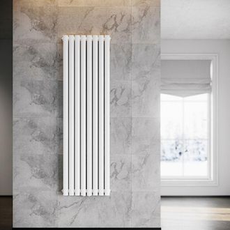 Sonni Sonni Radiador De Vertical Ovalado Blanco Radiador Centro Conexi&oacute;n Doble Capa 1600x475mm