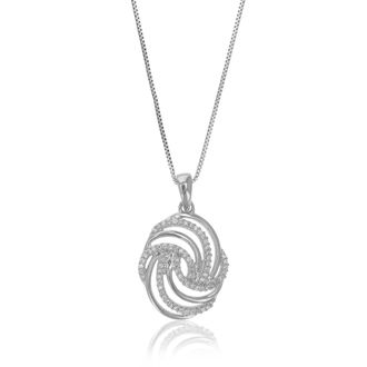 Vir Jewels 1/10 cttw Lab Grown Diamond Pendant Necklace in Sterling Silver with Chain For Women