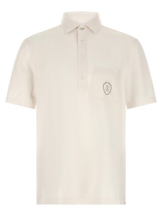 Brunello Cucinelli Mens Heraldic Logo Polo Shirt