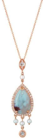 Le Vian Ladies Aquaprase Necklaces set in 14K Strawberry Gold SVHW 48