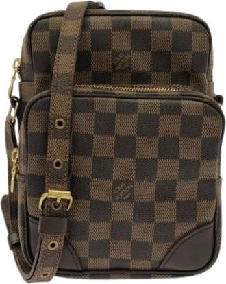 Louis Vuitton Vintage, unisex, Bruin, ONE Size, Pre-owned Vintage Canvas Crossbody Bag