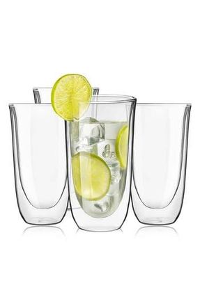 JoyJolt Set of 4 - Spike Double Wall Tumbler in Clear at Nordstrom Rack
