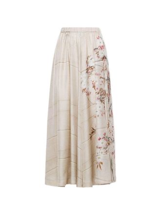 Pierre-Louis Mascia Pierre Louis Mascia Womens Printed Silk Skirt