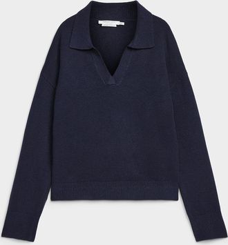 Contemporaine Womens Touch of wool Johnny-collar sweater