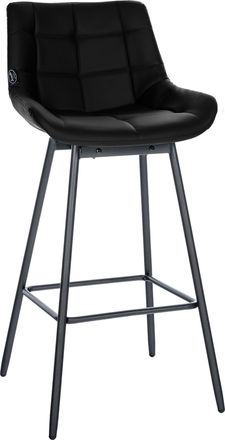 Clp Clp - Taburete De Bar Weston Giratorio Negro Simil Cuero