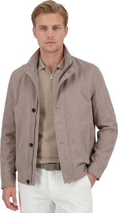 Bugatti Zomerjas Bugatti wijde fit beige knopen en rits
