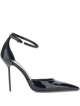 PARIS TEXAS Pointed-Toe High Heel Pumps With Ankle Strap