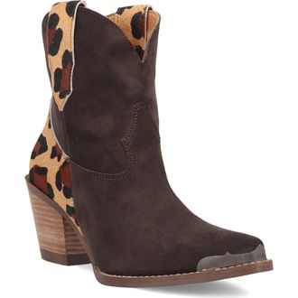 Dingo Texas Charm Genuine Calf Hair Bootie in Brown at Nordstrom, Size 9.5
