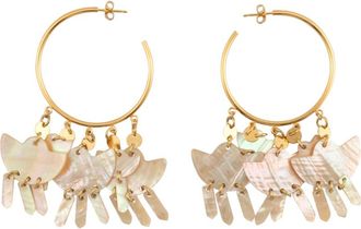 Isabel Marant Gold Lotus Hoop Earrings