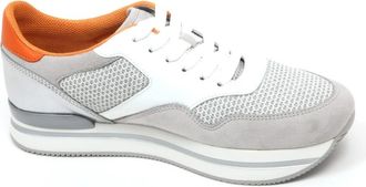 Hogan Witte Schoen Zonder Veters - Dames - Sneakers - Grijs - 36 EU - Schoenen