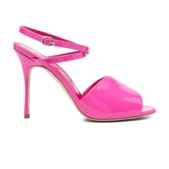 Manolo Blahnik High Heel Sandals, female, Pink, Size: 7 1/2 US Hourani 105 Sandals