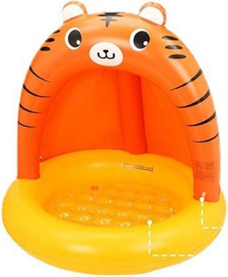 OEM Piscina Inflable Al Aire Libre Con Rociador De Agua De Tigre Para Ni&ntilde;os, Rociador De Agua Con Forma De Dinosaurio, 100 X 90 Cm