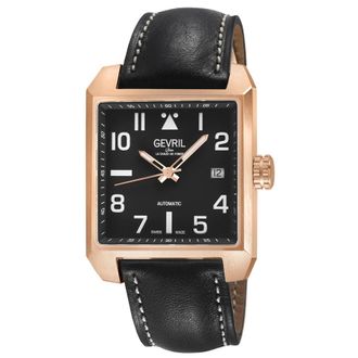 Gevril Group Herald Square Automatic Black Dial Mens Watch 44713