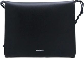Jil Sander Bolso de Hombro Plano Tangle - Bags - Hombre - Negro - ONE SIZE