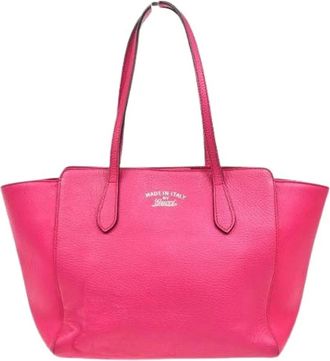 Gucci Pre-owned Tote Bags, female, Pink, Size: ONE SIZE Pre-owned Swing tote