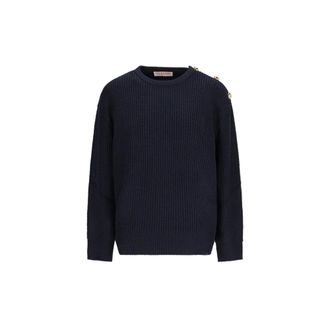 Valentino Garavani Truien & Vesten, Dames, Blauw, M, Wol, Comfortabele Wollen Trui voor Alle Seizoenen