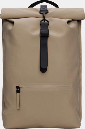 Rains Unisex Rolltop Rucksack - Beige 133 - Tan - Size: ONE size