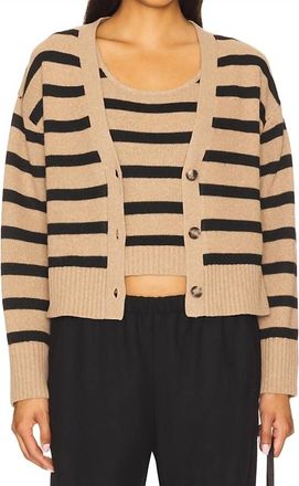 LnA Piper Cardigan Set In Cafe Stripe