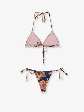 Zimmermann Womens Bikini Aster Multicolour Polyamide Swimwear Sea Clothing