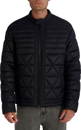 Karl Lagerfeld Graffiti Puffer Jacket in Black at Nordstrom Rack, Size Xx-Large