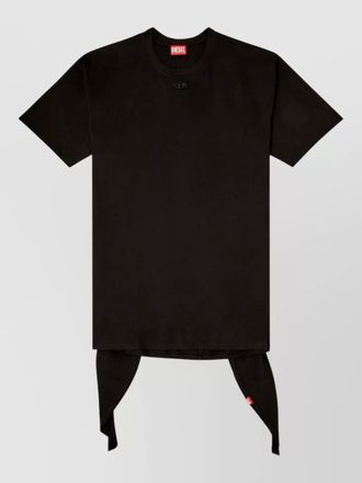 Diesel crew neck dress dropped sleeves oval detail