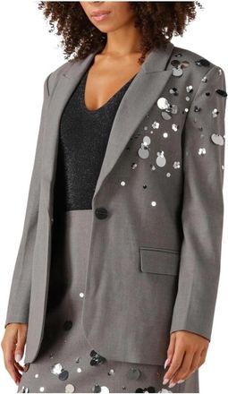 Copenhagen Muse Cmtailor Blazer - Dames - Blazers - Grijs - XS - Leer - Jassen
