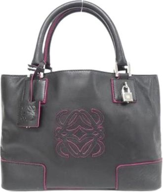 Loewe Pre-owned Leren Handtas - Dames - Vintage Handtas - Zwart - ONE Size - Leer - Vintage
