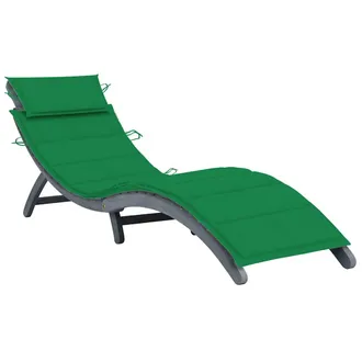 vidaXL Vidaxl - Lettino Prendisole Con Cuscino In Legno Massello Di Acacia