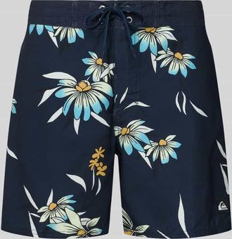 Quiksilver Badeshorts im Allover-Look in Marine, Gr&ouml;&szlig;e 34