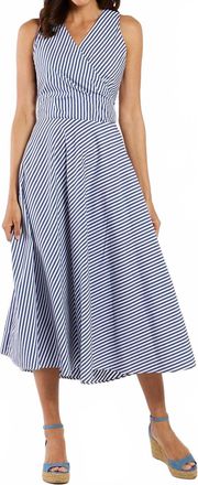 Jude Connally Easton Shirting Dress In Cotton Stripe Navy