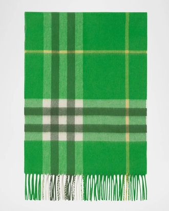Burberry Men & apos;s Check Cashmere Scarf