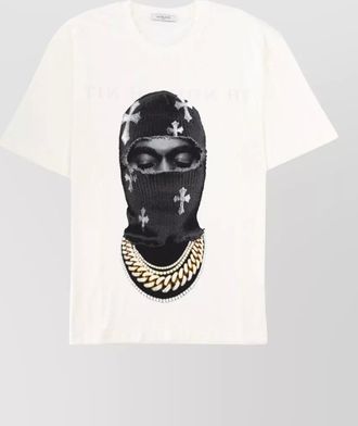 Ih Nom Uh Nit mask crosses relaxed fit crew neck t-shirt