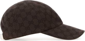 Gucci Womens Cap Gg Fabric Baseball Brown