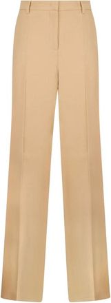 Alberta Ferretti High-Waisted Trousers - female - Alberta Ferretti - Wide Trousers - Beige - XL - Trousers