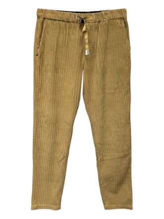 White Sand corduroy belted straight-leg trousers - Neutrals