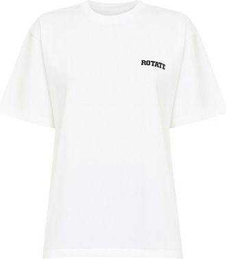 Rotate White Graphic Crew Neck T-Shirt