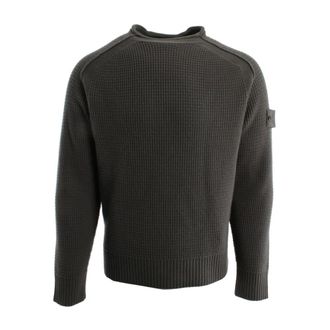 Stone Island Round-neck Knitwear, male, Gray, Size: S Round-neck Knitwear