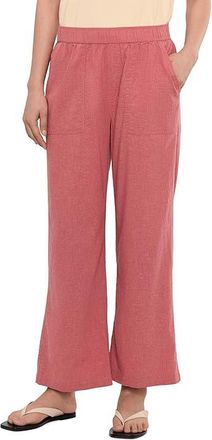 Toad&Co Taj Hemp Wide Leg Pants Womens Dress Pants Dusty Cedar : LG (US 12-14) 27, Elastane/Hemp/Lyocell