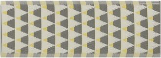Beliani Beliani - Indoor Outdoor Area Rug 120 x 180 cm Triangle Pattern Grey and Yellow Karnal