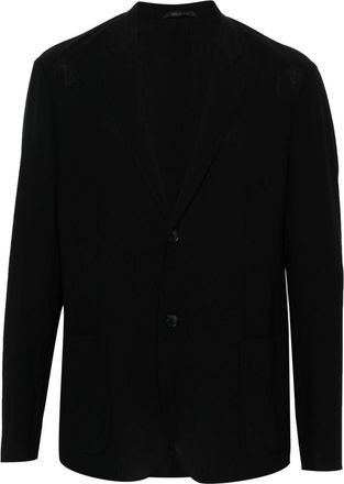 Giorgio Armani single-breasted blazer - men - Virgin Wool - 54 - Blue
