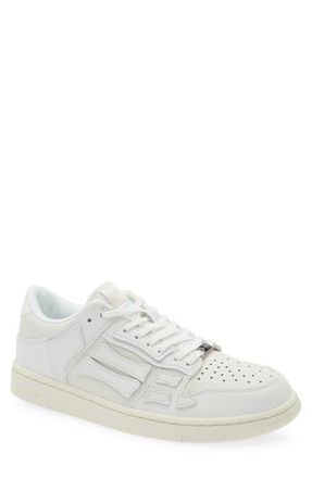 Amiri Skeleton Low Top Sneaker in White/White/Vintage at Nordstrom, Size 12Us