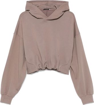 Low Classic Felpa con cappuccio crop - Marrone