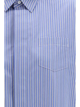 sacai Womens Shirt Poplin Blue Stripe Cotton