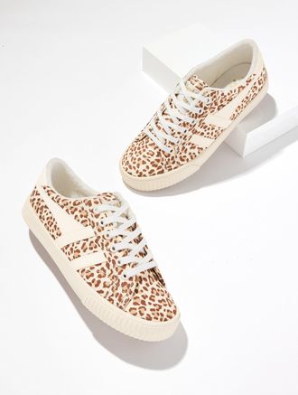 Gola Mark Cox Tennis Sneakers - Alluring Leopard - Ivory/Cobblestone - 6 1/2 M Talbots