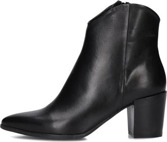 Lina Locchi At 152 - Dames - Laarzen met Hak - Zwart - 41 EU - Leer - Schoenen