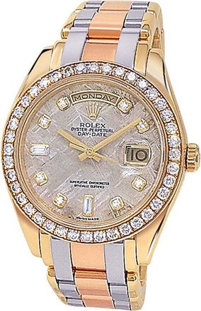 Rolex Pre-owned Rolex Day-Date Masterpiece Automatic Chronometer Diamond Mens Watch 18948